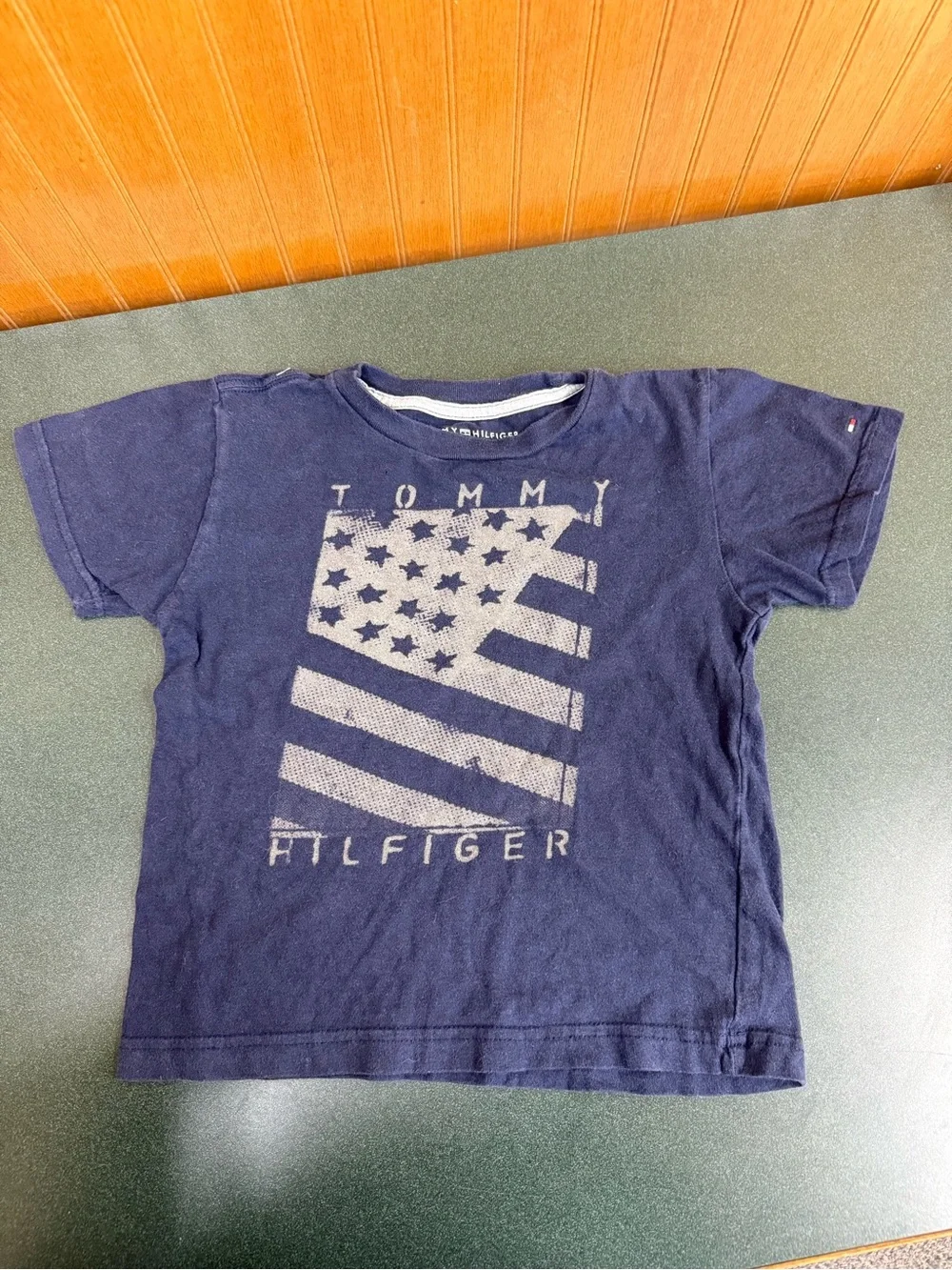 Tommy Hilfiger Navy Short-Sleeve Graphic Flag Tee